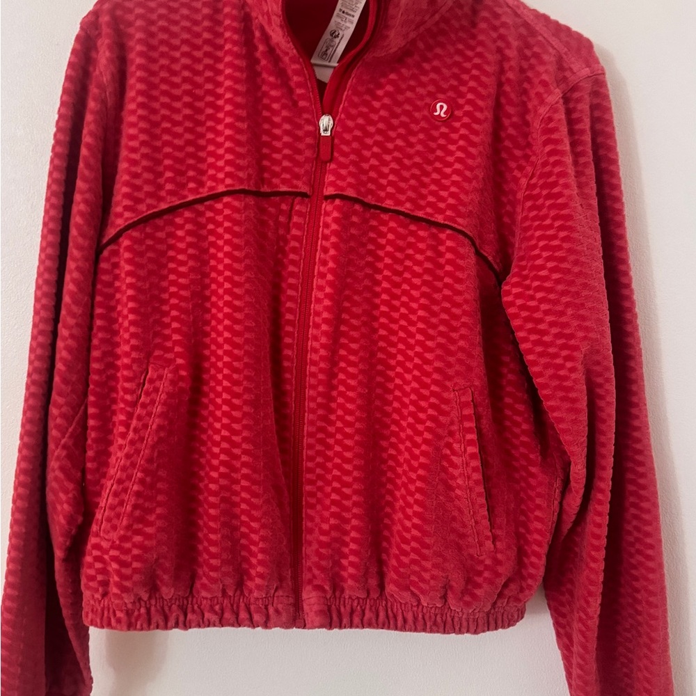 Lululemon Athletica Red Patterned Jacket